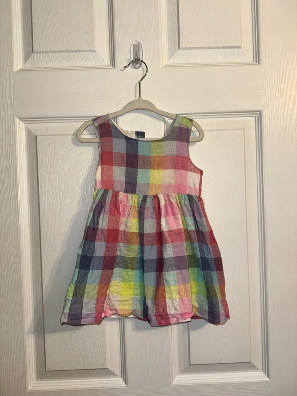 GAP 2T Multicolor Gingham Linen Dress